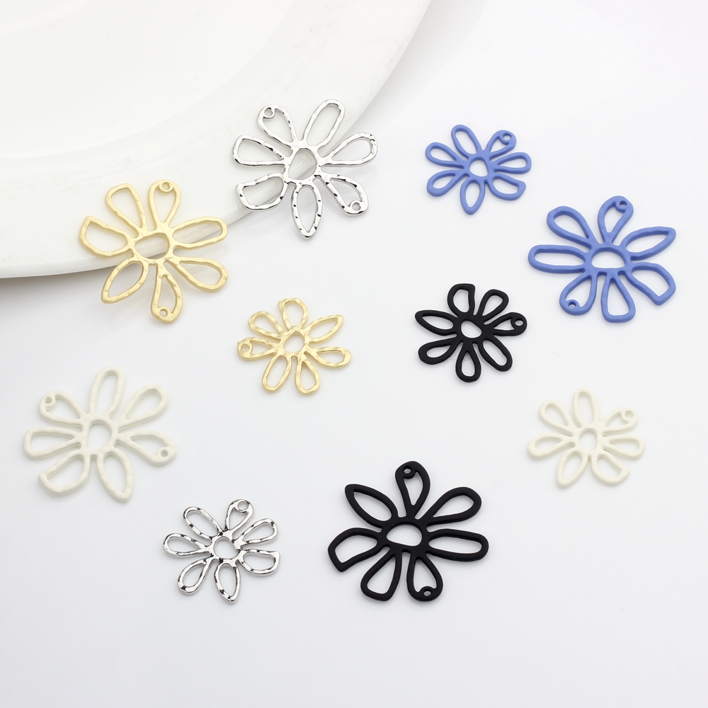 Metallic Spray Paint - Conector de dijes de flores huecas