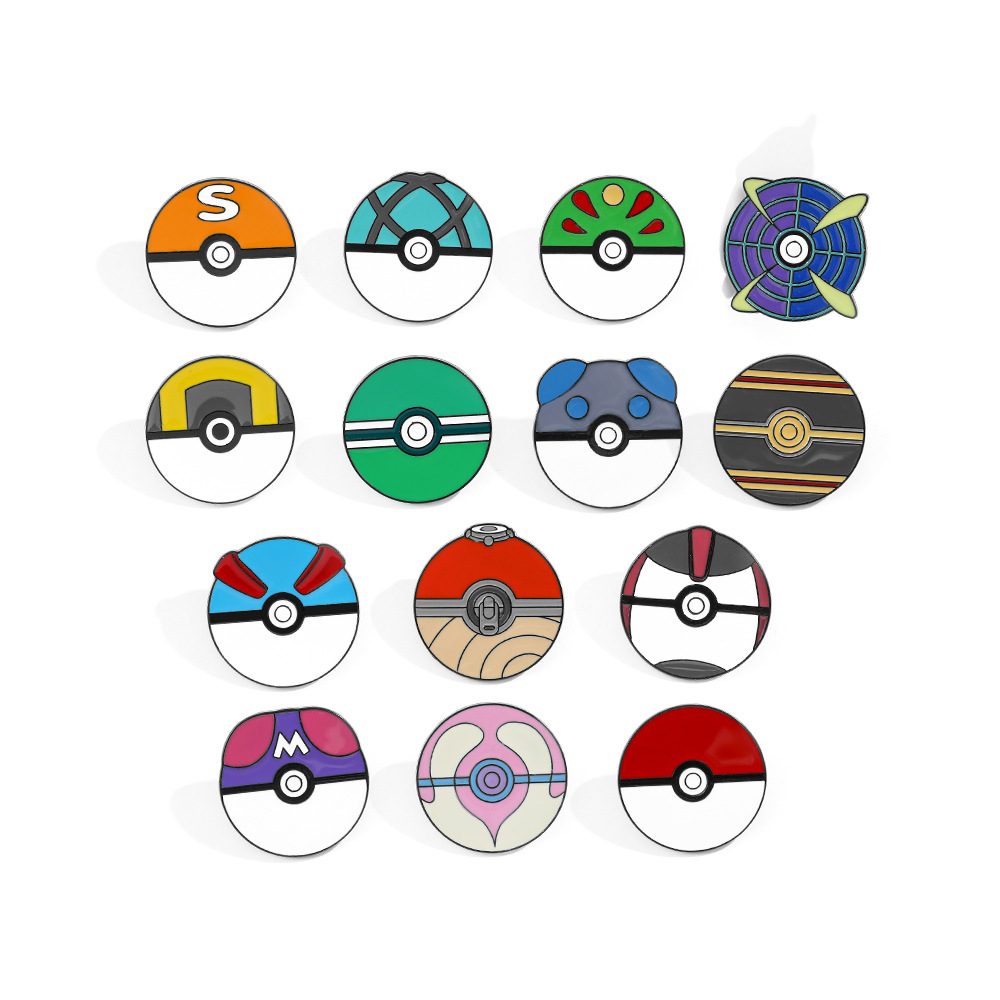 Pokeball Cosplay Prop - Pins de Esmalte de Anime y