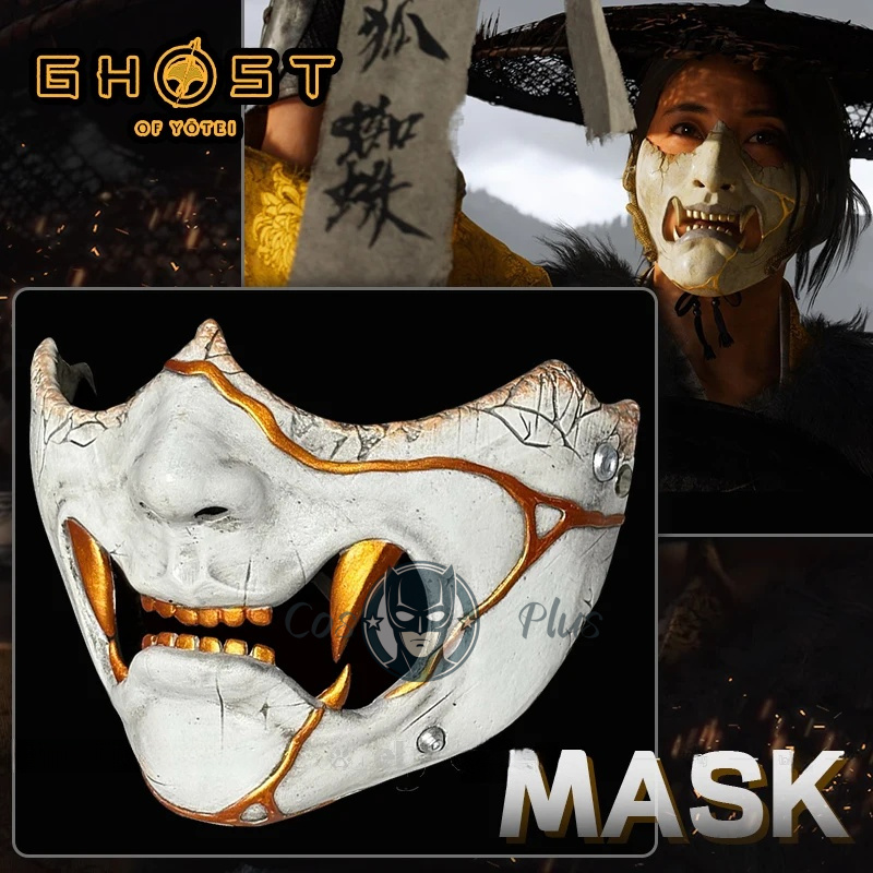 Cosplay Prop - Juego fantasma de Yotei Atsu máscara