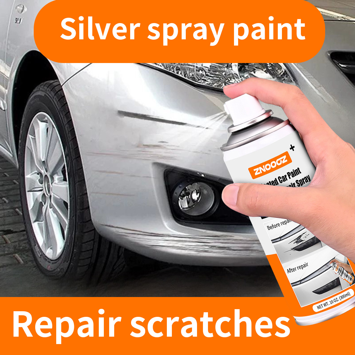 Metallic Spray Paint - Pluma de pintura para arañazos de