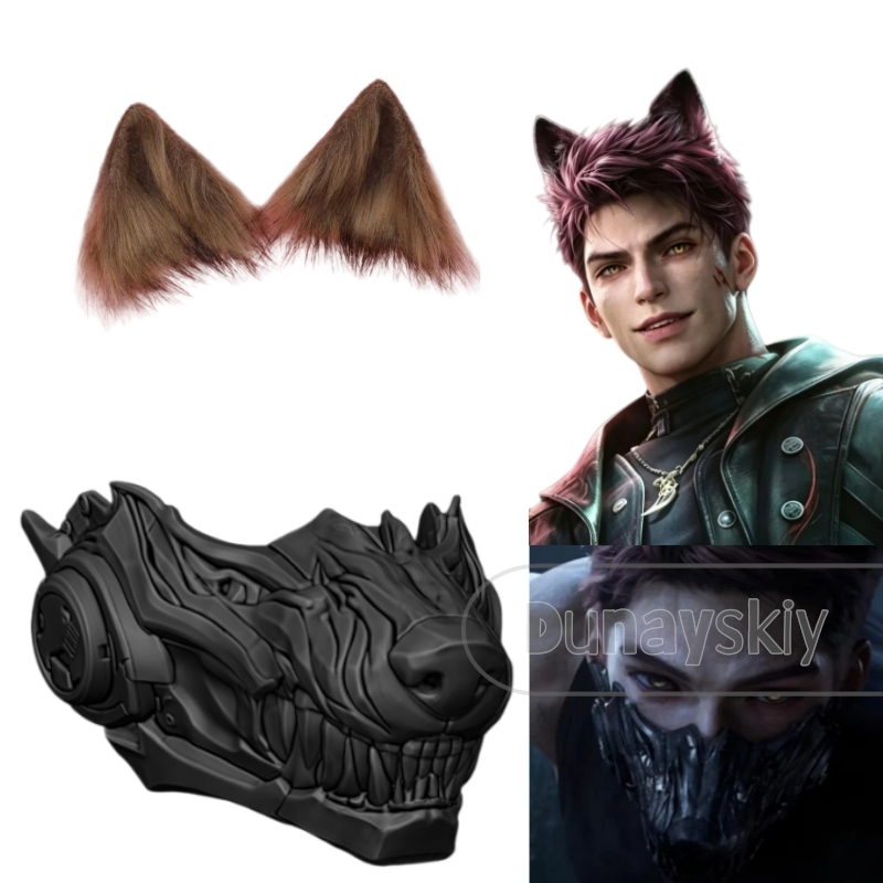 Cosplay Prop 3D Print - Máscara de lobo Valko de Love