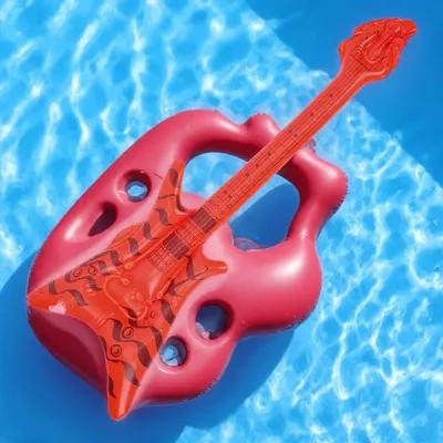 Easy Cosplay Prop - Guitarra inflable de material premium, tamaño