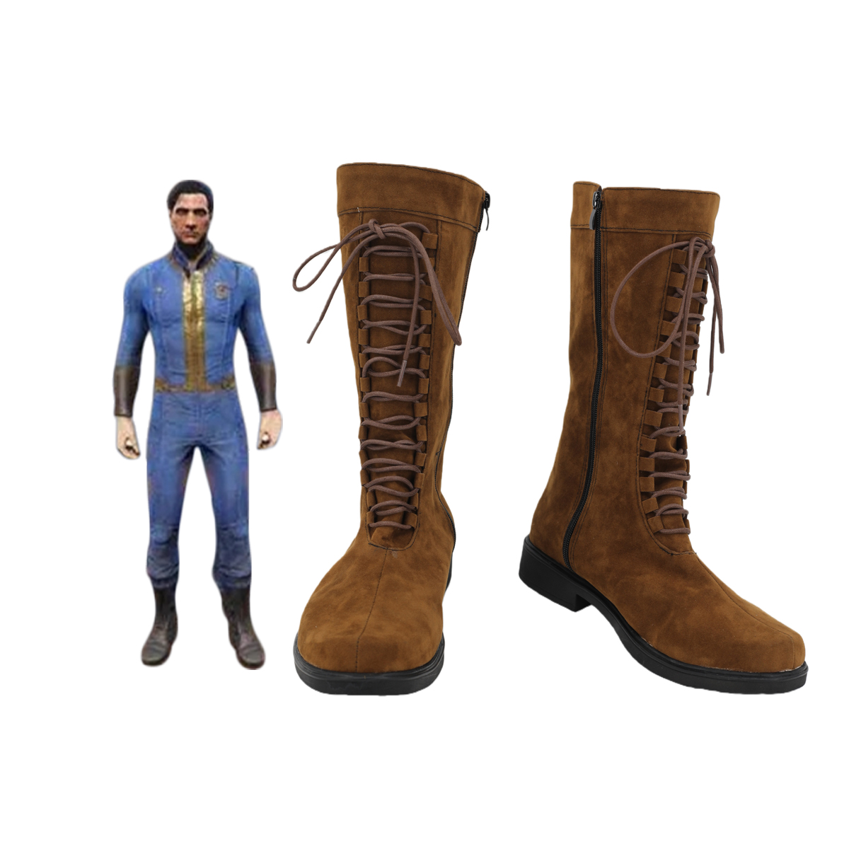 Fallout Cosplay Prop - Traje de bóveda Fallout 4, zapatos