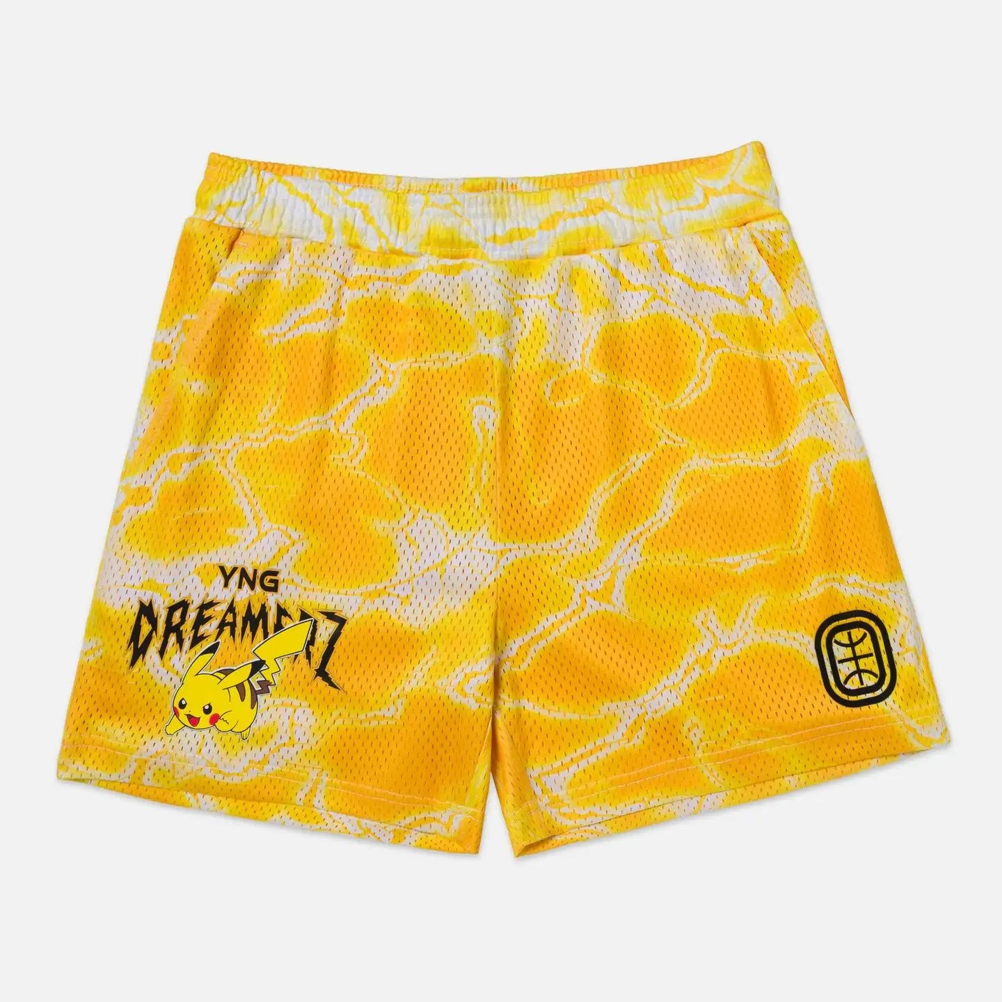 Pokeball Cosplay Prop - Pantalones cortos deportivos de malla unisex