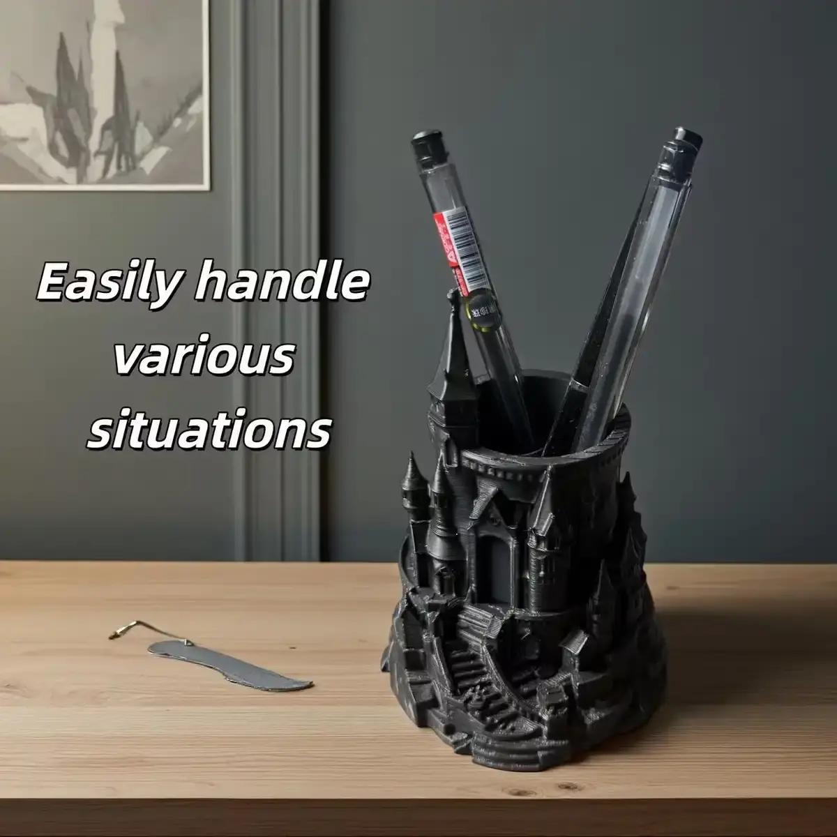 Cosplay Prop 3D Print - Portalápices Estilo Harry Potter Oscuro, Impreso