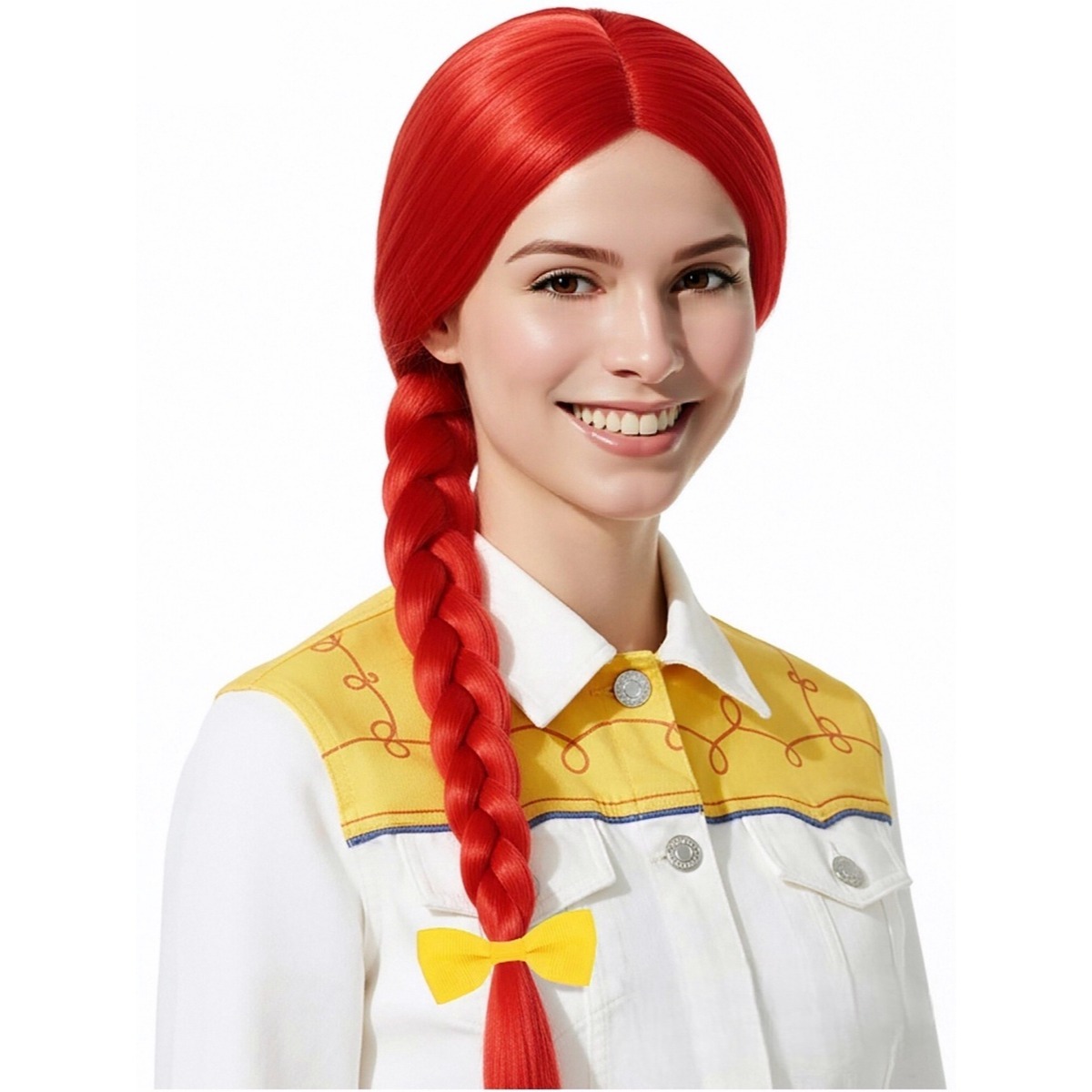 Cosplay Prop Bow - Peluca recta de 61cm de color