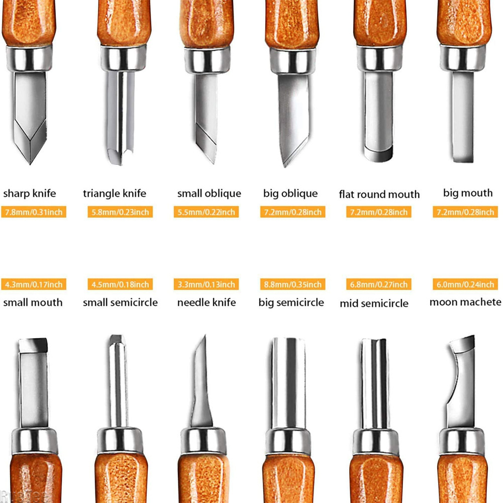 Craft Knife Set - Juego de 12 Herramientas de Tallado