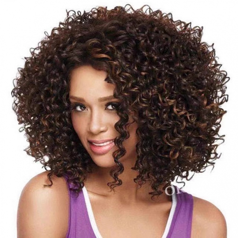 Pelucas afro cortas y rizadas  - Wig Fiber Net reseña y precio